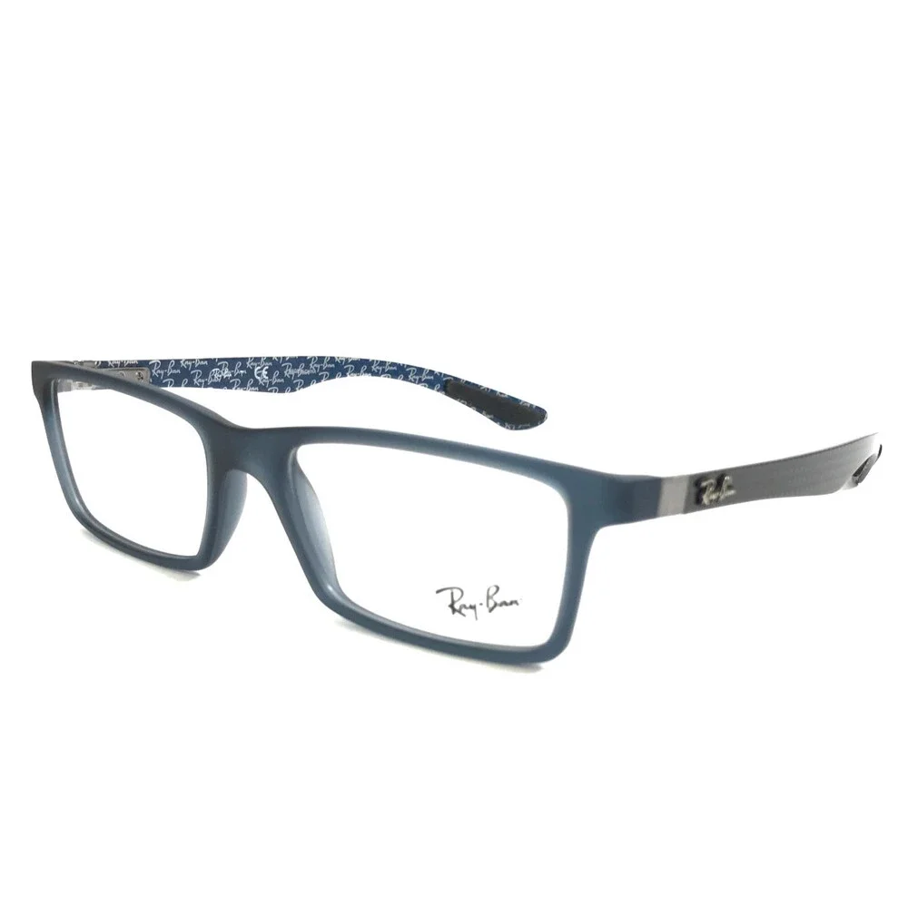 Ray-Ban Eyeglasses Frames RB8901 5262 Matte Blue Gray Carbon Fiber 53-17-145